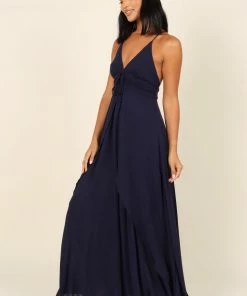 PUP64 Mateja Maxi Dress - Navy