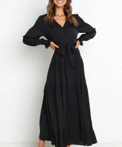 PUP50 Moir Dress - Black Dresses