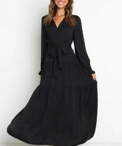 PUP50 Moir Dress - Black Dresses