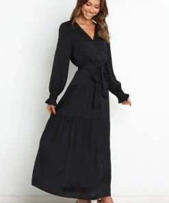 PUP50 Moir Dress - Black Dresses