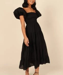 PUP4 Dresses Morgan Tiered Dress - Black