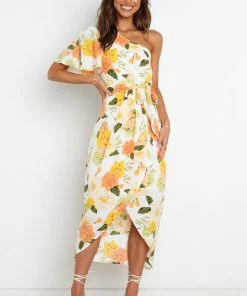 PUP50 Natasha Dress - Yellow Floral Dresses