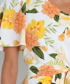 PUP50 Natasha Dress - Yellow Floral Dresses