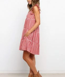 PUP53 Norville Dress - Red Dresses