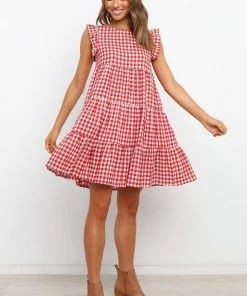 PUP53 Norville Dress - Red Dresses