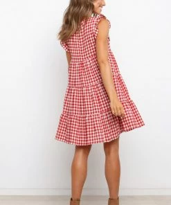 PUP53 Norville Dress - Red Dresses