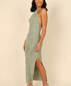 PUP4 Oakley Crochet Midi Dress - Olive