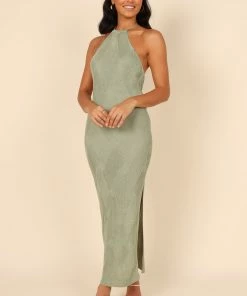 PUP4 Oakley Crochet Midi Dress - Olive