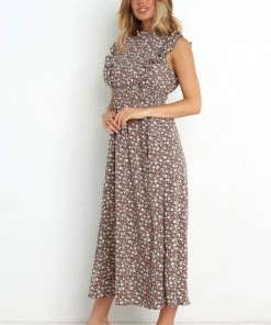 PUP14 Dresses Olivia Dress - Brown Floral