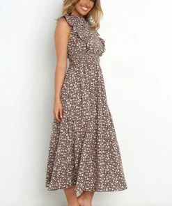 PUP14 Dresses Olivia Dress - Brown Floral