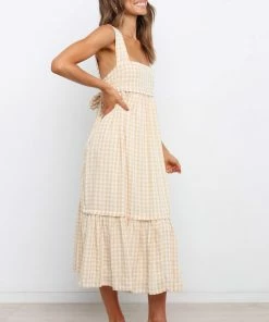 PUP3 Dresses Prudence Dress - Beige Gingham