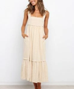 PUP3 Dresses Prudence Dress - Beige Gingham