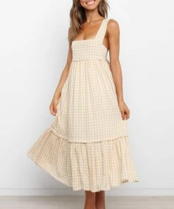 PUP3 Dresses Prudence Dress - Beige Gingham