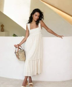 PUP3 Dresses Prudence Dress - Beige Gingham