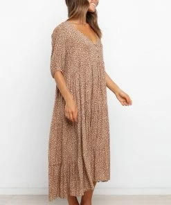 PUP51 Rieti Dress - Brown Dresses