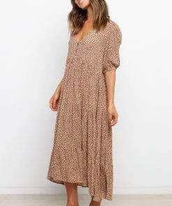 PUP51 Rieti Dress - Brown Dresses