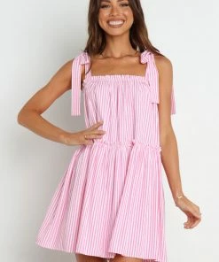 PUP3 Selina Dress - Pink Stripe