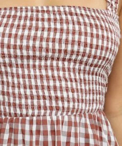 PUP30 Sumi Dress - Chocolate Gingham