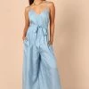 PUP50 Suri Wide Leg Jumpsuit - Blue Chambray