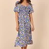 PUP49 Tuilly Midi Dress - Blue Floral