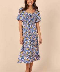 PUP49 Tuilly Midi Dress - Blue Floral