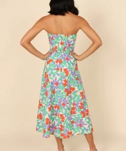 PUP4 Vanessa Strapless Midi Dress - Multi