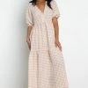 PUP50 Vontae Dress - Beige Gingham