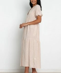 PUP50 Vontae Dress - Beige Gingham