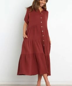 PUP50 Wabash Dress - Brown Dresses
