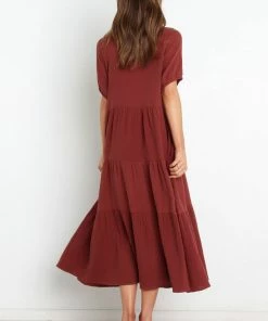 PUP50 Wabash Dress - Brown Dresses