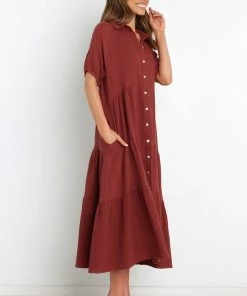 PUP50 Wabash Dress - Brown Dresses
