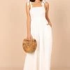 PUP50 For The Bride Miles Wide Leg Jumpsuit - White