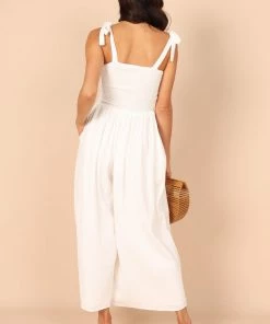 PUP50 For The Bride Miles Wide Leg Jumpsuit - White
