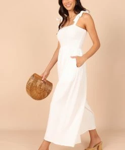 PUP50 For The Bride Miles Wide Leg Jumpsuit - White