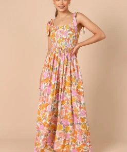 PUP50 Clothing Raffael Shirred Jumpsuit - Pink Floral