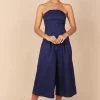 PUP14 Clothing Jonie Strapless Jumpsuit - Navy