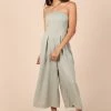 PUP14 Jonie Strapless Jumpsuit - Olive Clothing