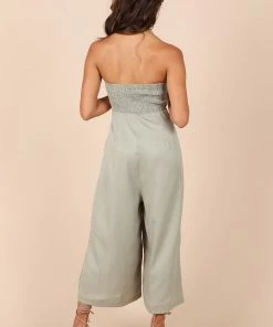 PUP14 Jonie Strapless Jumpsuit - Olive Clothing