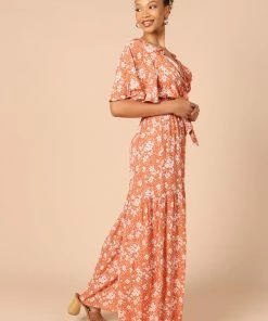 PUP4 Luelle Tie Front Jumpsuit - Rust