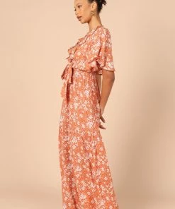 PUP4 Luelle Tie Front Jumpsuit - Rust