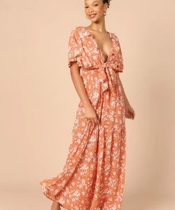 PUP4 Luelle Tie Front Jumpsuit - Rust