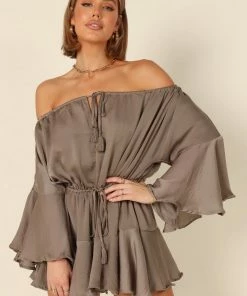 PUP42 Clothing Roam Off Shoulder Romper - Olive