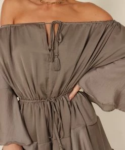 PUP42 Clothing Roam Off Shoulder Romper - Olive