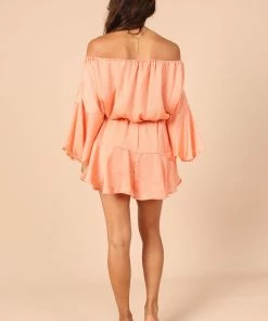 PUP42 Clothing Roam Off Shoulder Romper - Orange