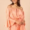 PUP42 Clothing Roam Off Shoulder Romper - Orange