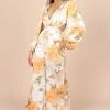 PUP56 Taylor Long Sleeve Jumpsuit - Yellow Multi Floral