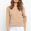 PUP15 Apach Knit Sweater - Beige Clothing