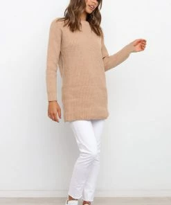 PUP15 Apach Knit Sweater - Beige Clothing