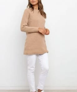 PUP15 Apach Knit Sweater - Beige Clothing
