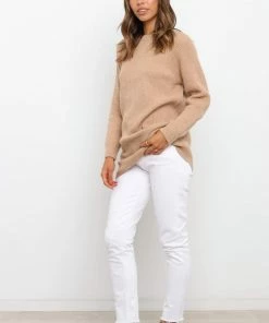 PUP15 Apach Knit Sweater - Beige Clothing